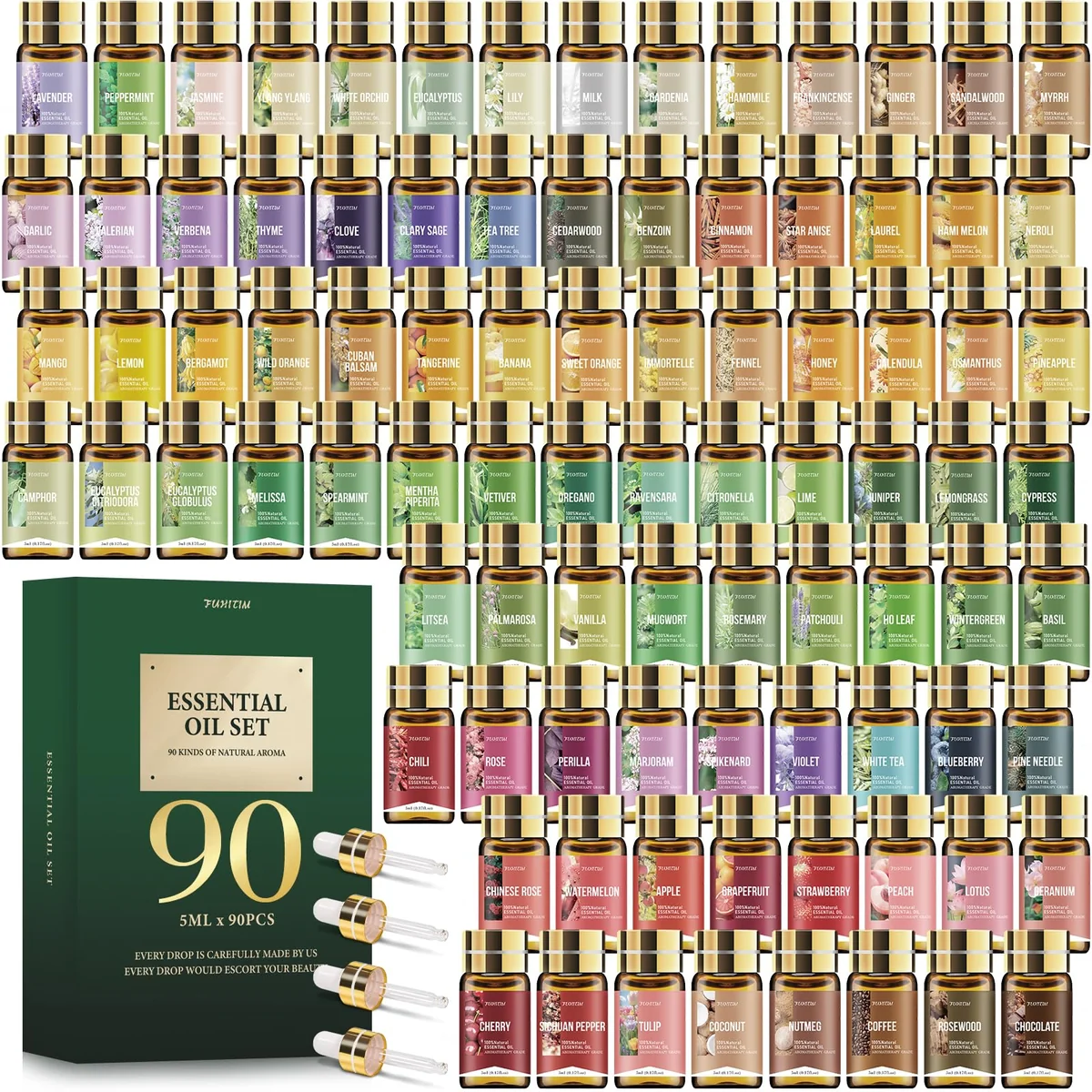 FUHITIM 90 Pcs Essential Oil Set
